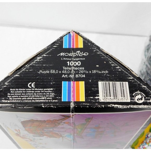 VTG 1974 HEYE Mordillo jigsaw puzzle 1000 pcs L'Amour Dangereux COMPLETE - Picture 7 of 7